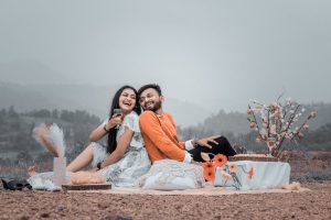 a man and a woman on a surprise date